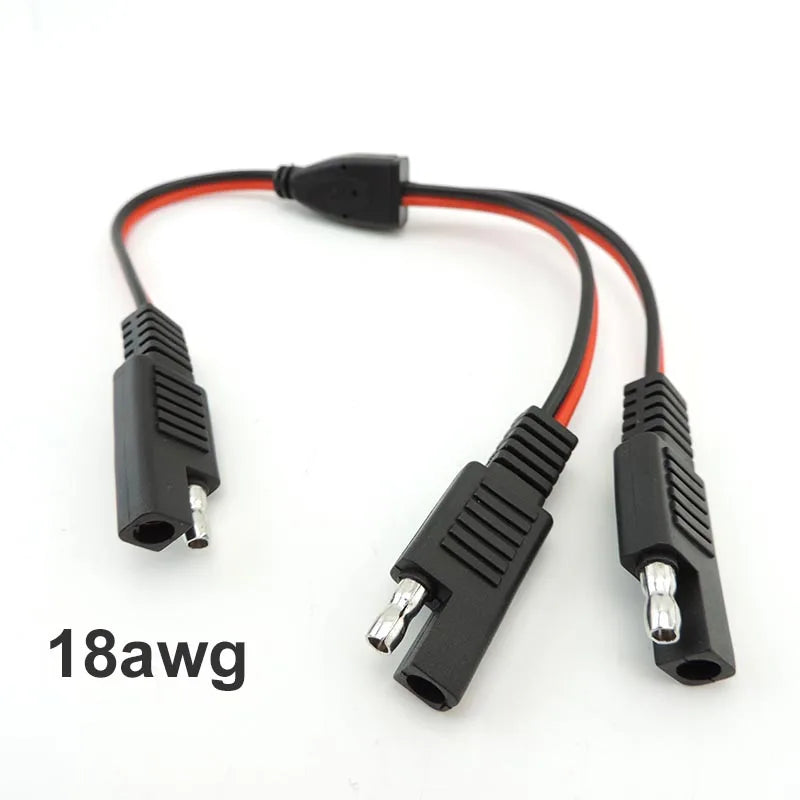 solar panel 1 SAE to 2 SAE splitter head Power Extension Connector plug Cable battery Adapter Quick Connect Disconnect 10A 20A