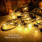 G40 LED String Light Replacement Bulbs E12 220V 110V Globe Light Bulb Warm White 2200K 10W Equivalent Indoor Outdoor Decor
