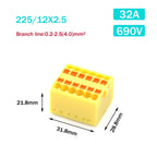 Wire Electrical Connectors PTFIX 2.5mm Wire Merging And Branching Device Push-in Terminal Block Connector Mount On Din Rail