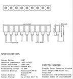 10pcs 2.54mm L7.43/9.7/11.75/17.8mm Round Single Row 1x40Pin Hole Breakable PCB IC Crystal Transistor Female Pin Header Socket