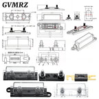 1Set ANL Fuse 60 80 100 120 275 300 400 450A 500 AMP ANS Fuse Holder Bolt-on Fuse Automotive Fuse Holders Fusible Link With Fuse