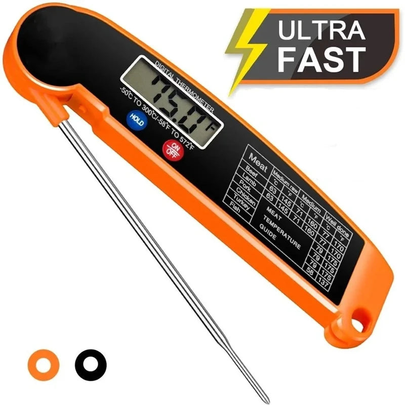 Digital Kitchen Meat Thermometer For Food Water Milk Foldable Cooking Food Probe BBQ Thermometer Oven Thermometer Kitchen Tools