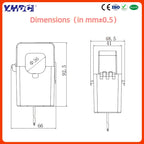 YHDC SCT036SL  100A/200A/300A/400A/500A/600A  0.333V/1V/3V/5V Accuracy 1% Split Core Current Sensor AC Current Transformer