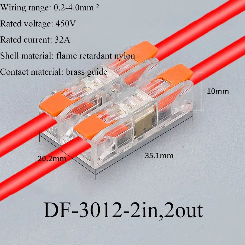 Connector Terminal Blocks Fast Cable Terminals Crimp Push-type Multiple-in Multiple-Outlet Wire Docking LED Terminals