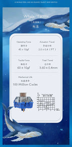 Kailh Deep Sea Silent Keyboard Switch Pro Whale Tactile 60g Lonely Island Linear 45g RGB 5pin for Custom Mechanical Keyboard