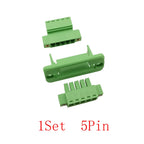 1Set 3.81mm Pitch Screw Terminal Block 2/3/4/5/6/7/8/9/10/12 Pin Through-wall Pluggable Plug Terminal Blocks Connector 15EDGWC