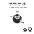 3W High Power LED beads IR 850nm 940nm 740nm 60 90 120 degree Infrared LED IR Light Emitting Diode  for Night Vision CCTV DIY