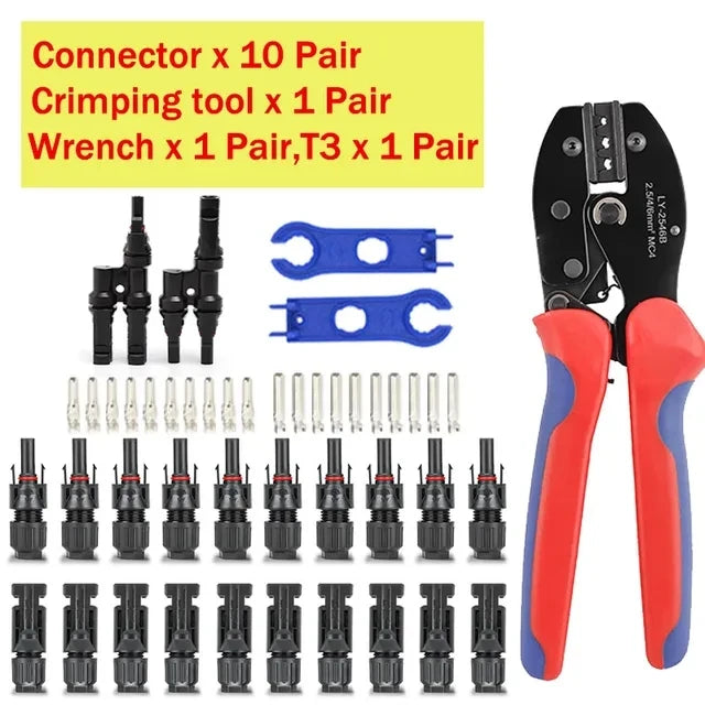 400/200/100/40/20/10 Pcs Photovoltaic Solar Connector Kit 1000V 30A Panel Solor Connectors for PV/MC Cable 2.5/4/6mm2