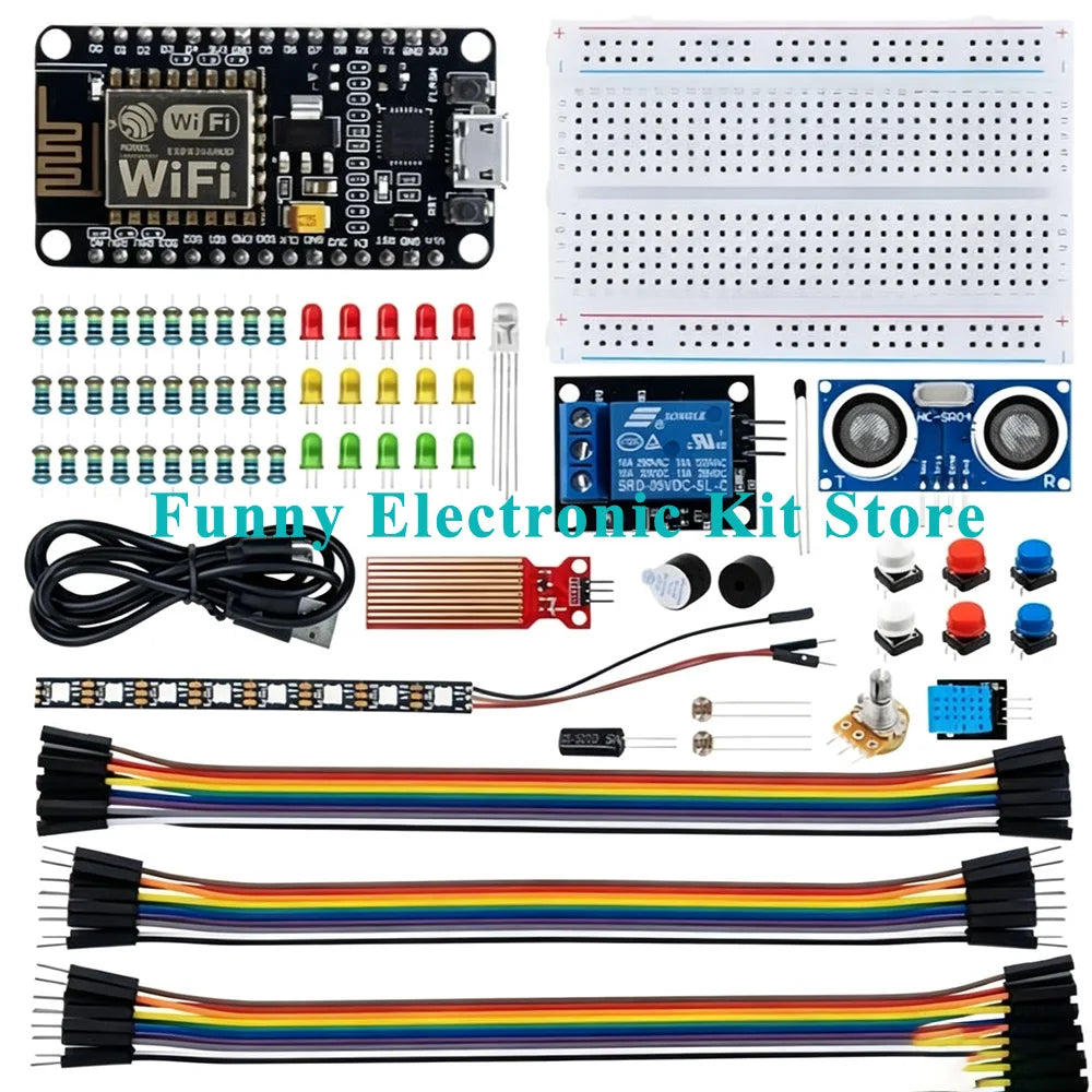 ESP8266 WiFi Development Board Starter Kit for Arduino UNO Breadboard Compatible with UNO IoT WiFi Sensors for Electronic learns