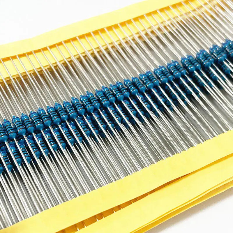 100pcs 1/4W 0R-22M 1% Metal Film Resistor 0.25W 0 2.2 10 100 150 220 270 330 470 1K 2.2K 4.7K 10K 47K 100K 470K 1M 10M 20M Ohms