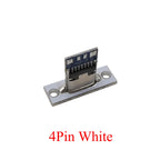 1/6/10Pcs USB Type C Female Connector with Fixing Plate 2P 4P 6 Pin DIY Repair Type-C USB Jack Socket Charging Port