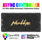 Nollie SignalRGB OpenRGB Universal Addressable 5V 3PIN ARGB Asynchronous Controller HUB For Computer PC Cooling Fans Light Strip
