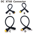 1pcs 10A Ultra-soft XT60 Plug Male Female Connector to  DC 5525/DC5521 Power Cable for Fly Multirotor Field Repairs Apply