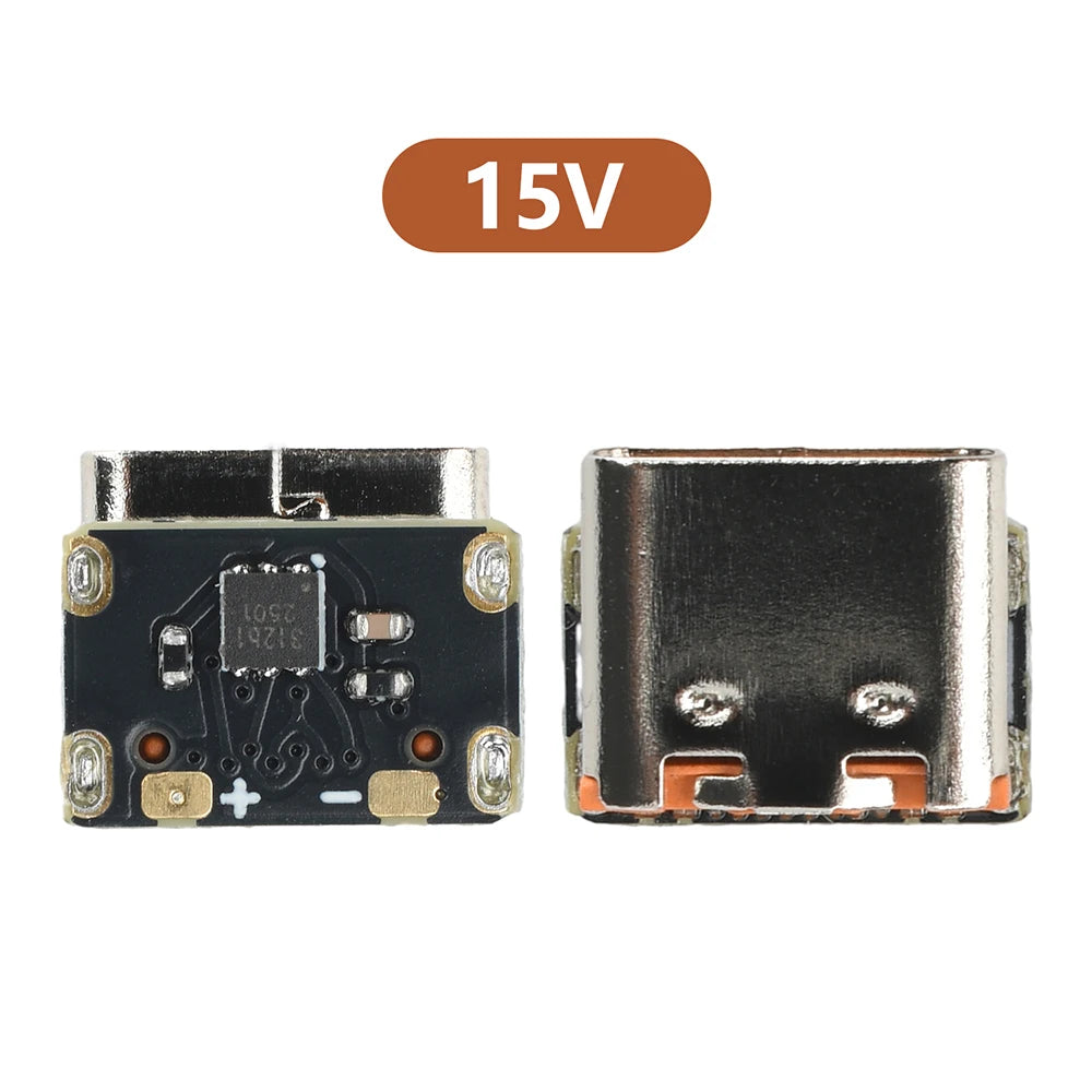 PD3.0 PD3.1 QC2.0 Mini PD to DC Deceiver Fast Charging Module DC 9V/12V/15V/20V Fixed Voltage Output Voltage Trigger Type C