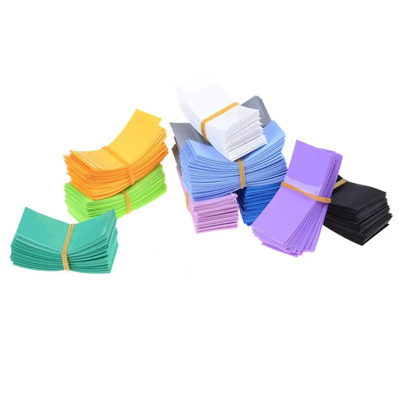 100pcs Li-ion 18650 Battery Wrap PVC Heat Shrink Tubing Precut For Battery Film Tape Battery Cover Shrinking Tube