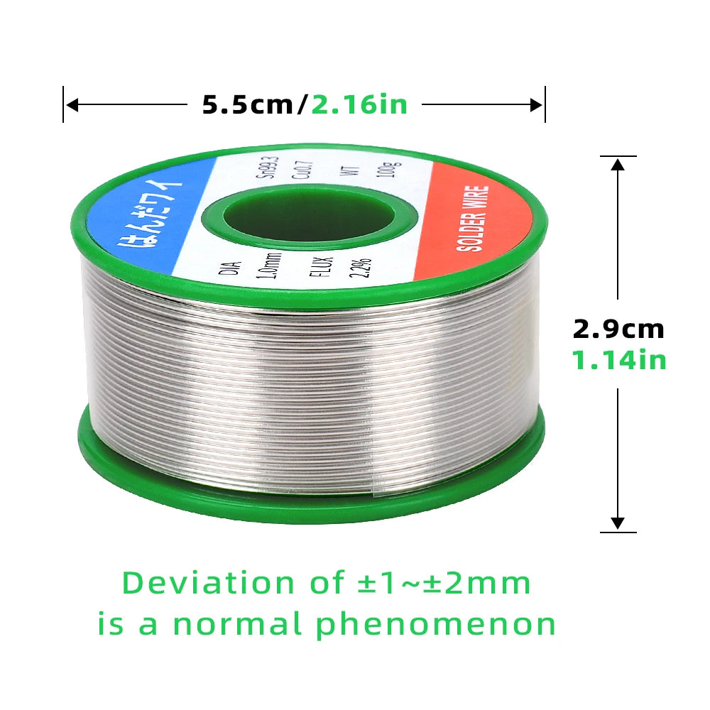 Sn99.3 Cu0.7 50G 100G Lead Free Solder Wire Tin 0.5/0.6/0.8/1.0mm Rosin Core Solder Welding Soldering Iron