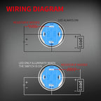 12/16mm Latching Push Button Switch IP65 Waterproof Stainless Steel Self-Locking 1NO 1NC Power Symbol Pattern for Power Applicat
