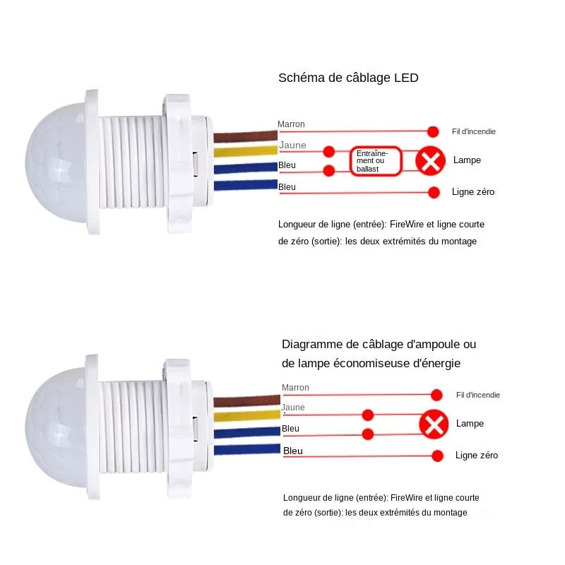 110v 220v Home Indoor Outdoor Infrared Light Motion Sensor Time Delay Home Lighting PIR Switch LED Sensitive Night Lamp