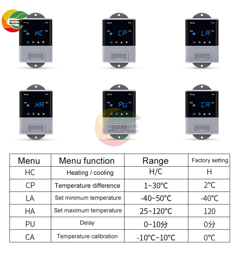 AC 110V 220V DTC2201 DTC1201 Temperature Controller Thermostat DS18B20 NTC Sensor APP Control For Smart Home