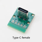 2pcs Micro Mini USB Type C USB 2.0 3.0 Male Female PCB Connector 90 Degree with Pin Header Data Charging Cable Jack Test Board