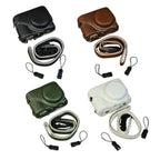 Handmade Leather Case for Panasonic Lumix TZ99 ZS99 Camera Carrying Bag with Adjustable Shoulder Strap
