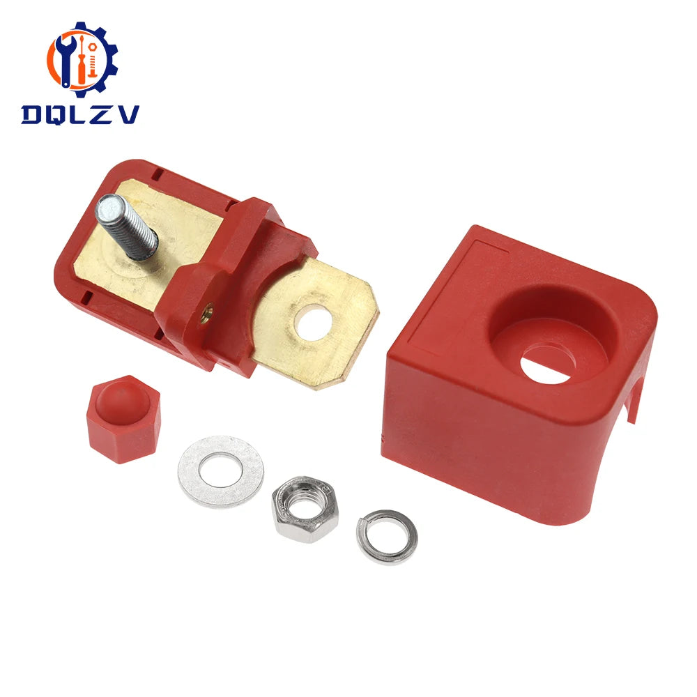 M6/M8 high current 300A power terminals square red/black for lithium battery inverter solar power terminals connectors
