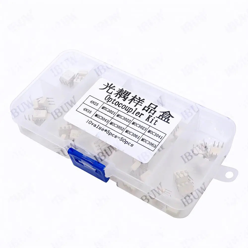 10Values Optocoupler kit 4N25 4N35 MOC3021 MOC3022 MOC3052 MOC3061 MOC363 Each 5pcs MOC3023 MOC3041 MOC3043 MOC3052