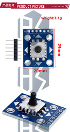 5Way Navigation Button Module with 5D Joystick, Mechanical Tactile Switch for Arduino/STM32, DIY Robotics/Game Controller