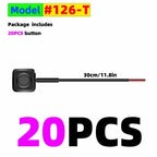 Momentary Push Button Switch ON/OFF 12V/24V  Surface Mount Mini Round Black Button for Horn, Doorbell, Temporary Control