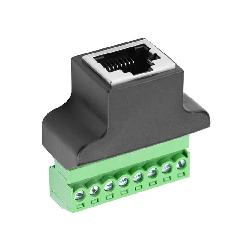 RJ45 Female To 8 Pin Connector RJ45 Male To Screw Terminal Adaptor RJ45 Splitter for CCTV DVR CCTV Accessories