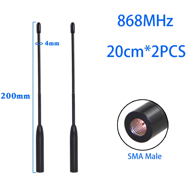 Support Custom 2PCS LoRa Module Antenna for Meshtastic 868MHz 915MHz Soft Antenna Omni High-Gain Whip Antenna SMA Head Connector