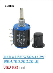 LA42DWQ-22 1K 2K 5K 10K 20K 50K 100K 200K 22mm Diameter Pots Rotary Potentiometer Converter Governor Inverter Resistance Switch