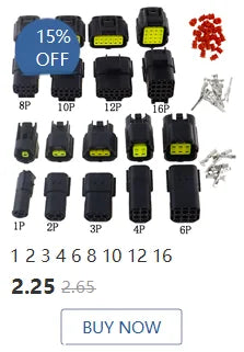 1Set 6.3mm 1/2/3/4/6/8/12P/14 pin Automotive 6.3 Electrical wire Connector Male Female cable terminal plug Kits ebike car