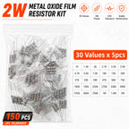 Carbon Film Resistor Kit 1/8W 1/4W 1/2W 1W 2W 3W 5W 5% 4 Band Through Hole Axial Lead Resistor DIY Electronic Components