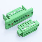 1Set Pitch 3.81mm 2P/3P/4P/5P/6P/7P/8P/9P/10P/12P/16P Pluggable Terminal Block Connector Wall Through Non Welding Plug 15EDGWC