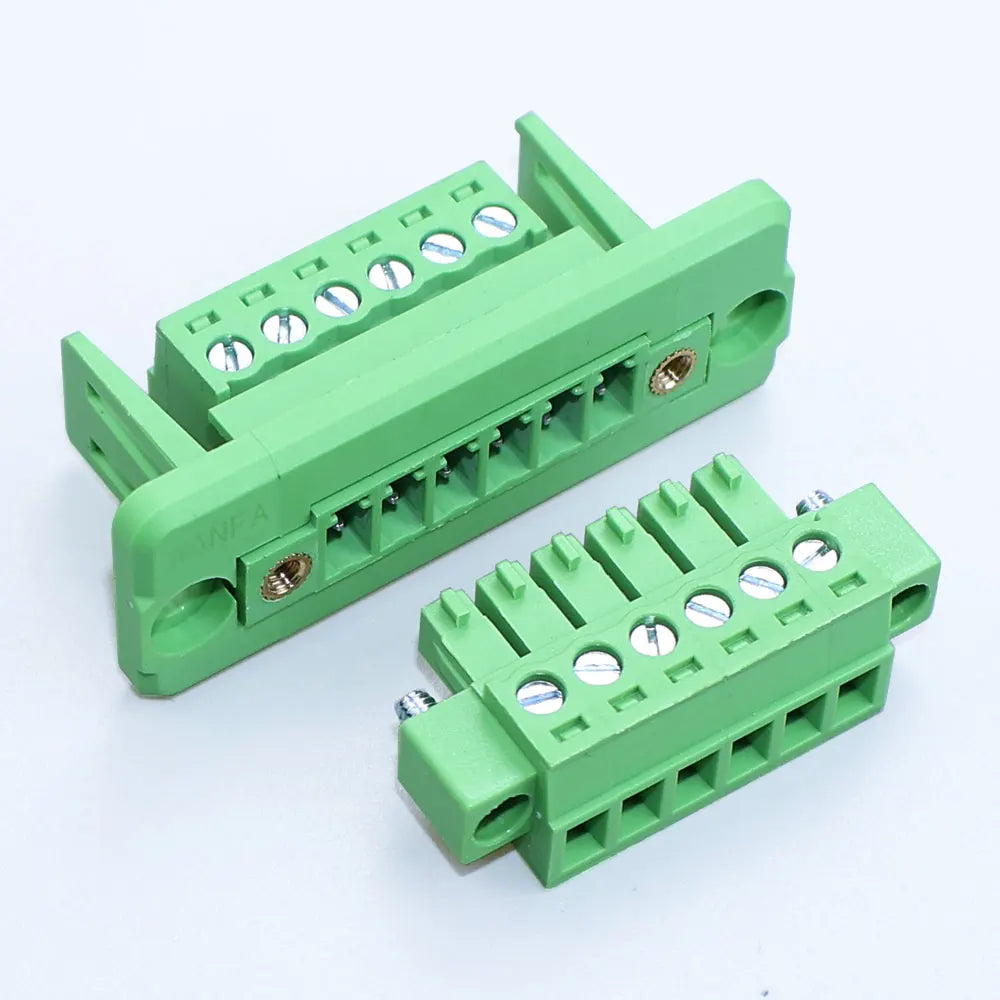 1Set Pitch 3.81mm 2P/3P/4P/5P/6P/7P/8P/9P/10P/12P/16P Pluggable Terminal Block Connector Wall Through Non Welding Plug 15EDGWC