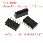20PCS 2.54mm PH8.5/7.1/6.8/5.0/3.5mm DIP Single Row 1*2P3P4P5P6P-40P Straight Rohs Gold 0.1" Pitch PCB Female Pin Header Socket