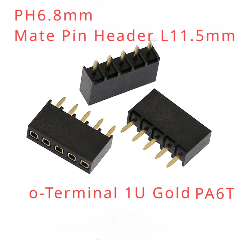 20PCS 2.54mm PH8.5/7.1/6.8/5.0/3.5mm DIP Single Row 1*2P3P4P5P6P-40P Straight Rohs Gold 0.1" Pitch PCB Female Pin Header Socket