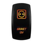 12V-24V Orange Led Rocker Switch Waterproof 20A Amber Light SPST DPDT Toggle Key for Car Boat ATV Camper Motorhome Auto Machine