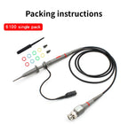 Hantek Oscilloscope Probe P6100 100MHz X1 150V X10 300V RMS 600V DC + AC Peak Applicable BNC Hantek FNIRSI Tektronix RIGOL