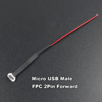 1PC Type-C Micro USB Connector FPC 2Pin 3Pin R1 EK Decryption Welding Wire Flat Cable Male  Fast Charge Wire Extention For Phone