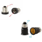6pcs E11 to E12, E12-E11 Candelabra E12 to Mini Candelabra E11 Incandescent Halogen CFL LED Bulb Light Socket LampHolder Adapter