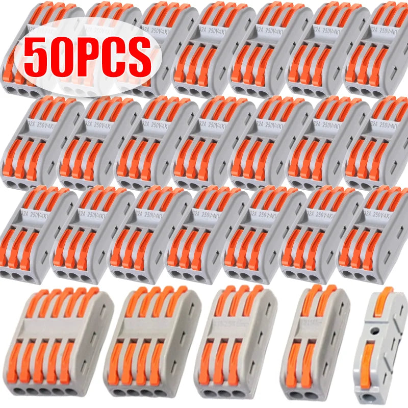 Quick Wire Connectors Multi-circuit Splicing Butt Fast Electrical Connector Universal Push-in Lever Nuts Cable Terminal Block