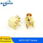 5PCS MCX-KE MCX-JE MCX-KWE MMCX-KE MMCX-JE MMCX-KWE MCX MMCX Male Female Socket PCB Board Socket Right Angle 90 Degree Connector