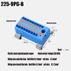 1PC 225 Series Fixed Modular Wire Connectors Compact Splicing Lighting Push-in Multi Link Terminal Block 1 In Multiple Out