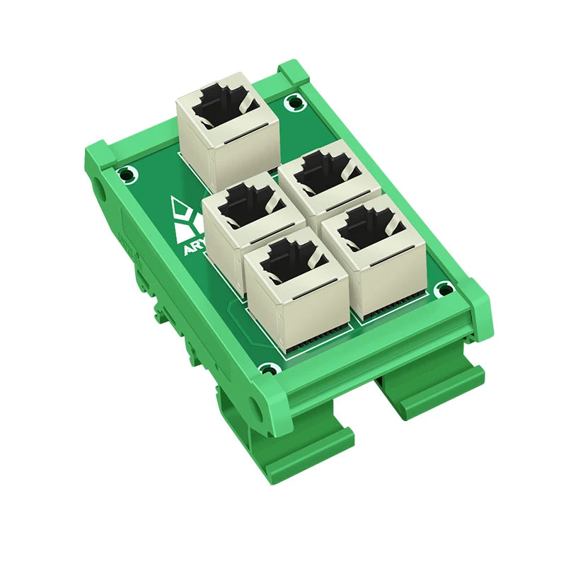 5 Port RJ45 8P8C Female Socket Adapter Pcb Board Network RJ-45 Vertical Ethernet Connector Converter