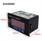 DC Digital Voltmeter Ammeter Panel Meter with Upper/Lower Limit Alarm, RS485 Modbus RTU, Relay Output Control, LED Display Kit
