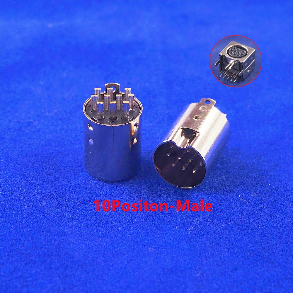 10 30 50 200 500 Pcs Din Plug Male Connector 3 4 5 6 7 8 9 10 Pin Wire Solder Injection Rating 1A 110V 2A 12V Mini Circular DIN