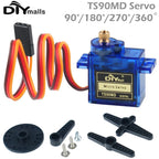 TS90MD 9g Micro Servo Motor Metal Gear Simulation Steering Gear 90/180/270/360 Degree Mini Servo for RC Planes