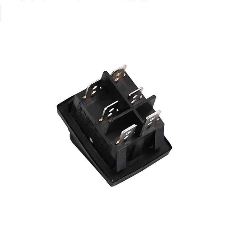 2pcs KCD4 Waterproof Rocker Switch 4 6 Pin Latching 16A 250VAC DPDT ON OFF ON 12V 220V Red Green LED Light Button Switch